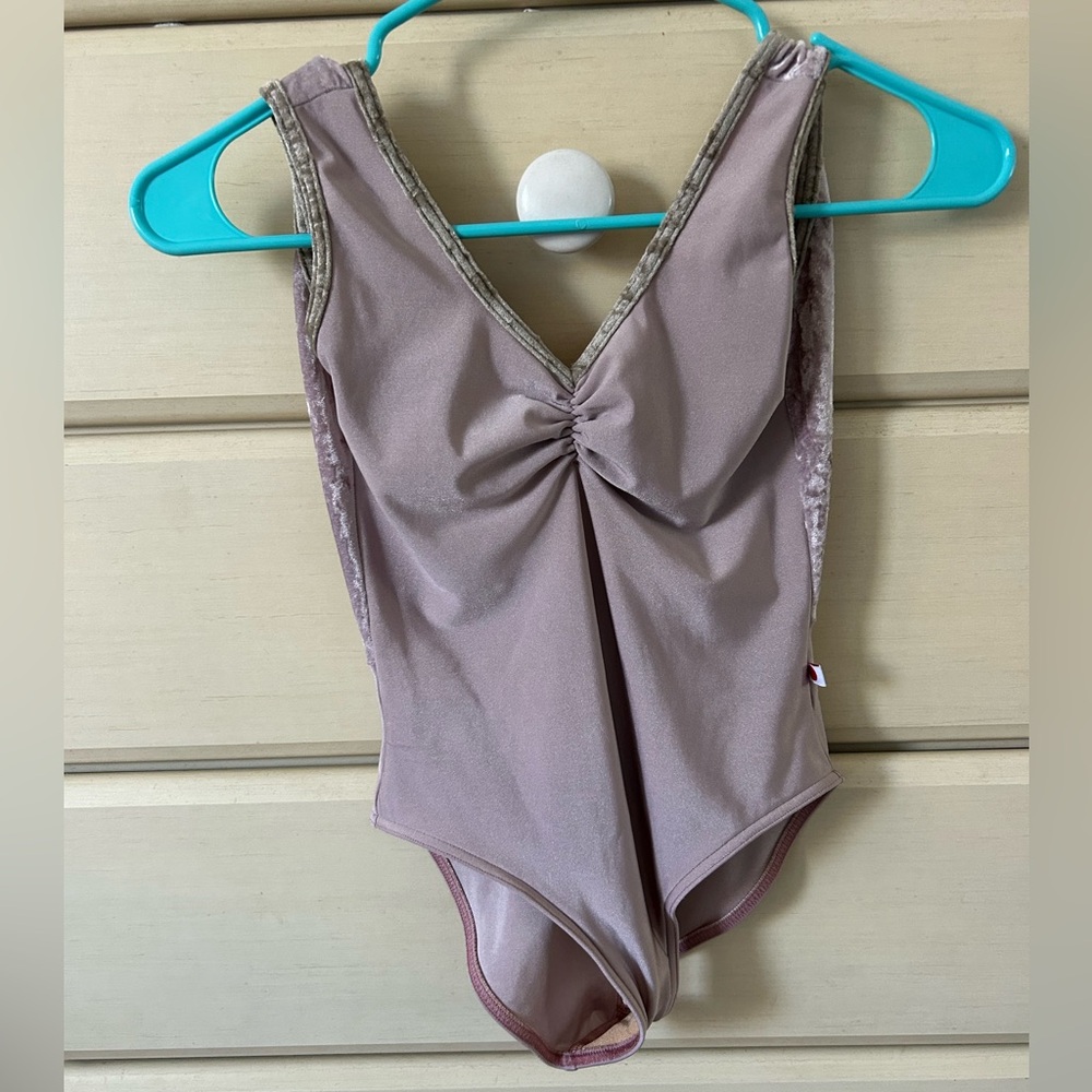 dusty pink customized yumiko leotard